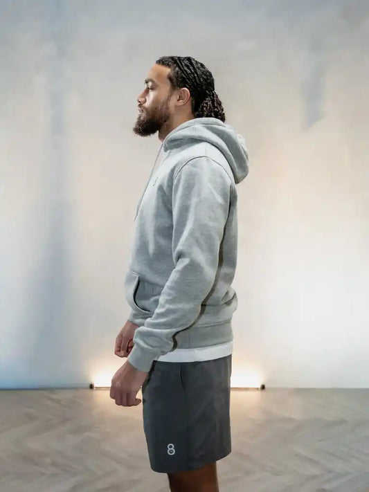 12.8 LOGO SHORTS GREY