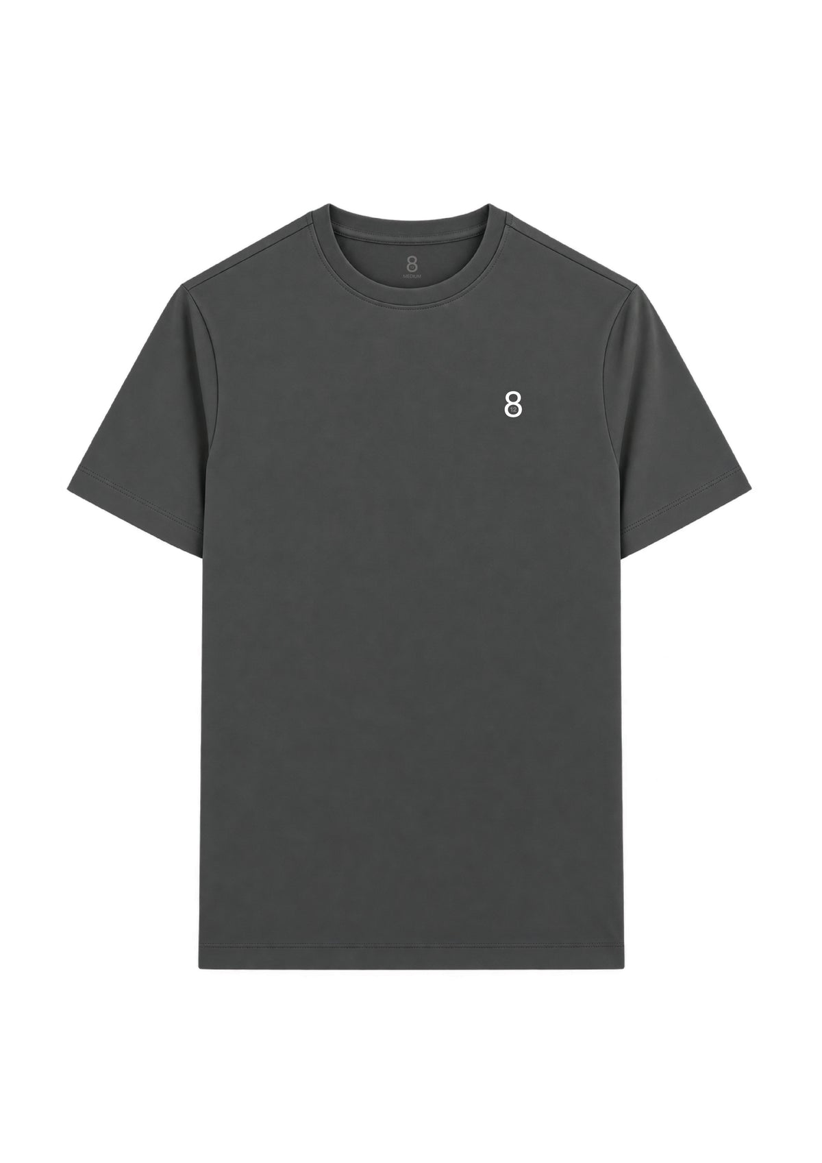 NEVER OFF-SEASON. TEE CHARCOAL