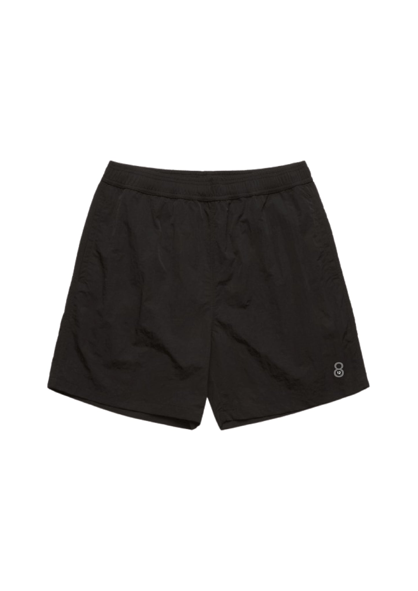 12.8 LOGO SHORTS BLACK